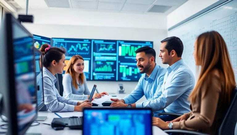 HERO Managed Services team collaborating in a modern office setting.