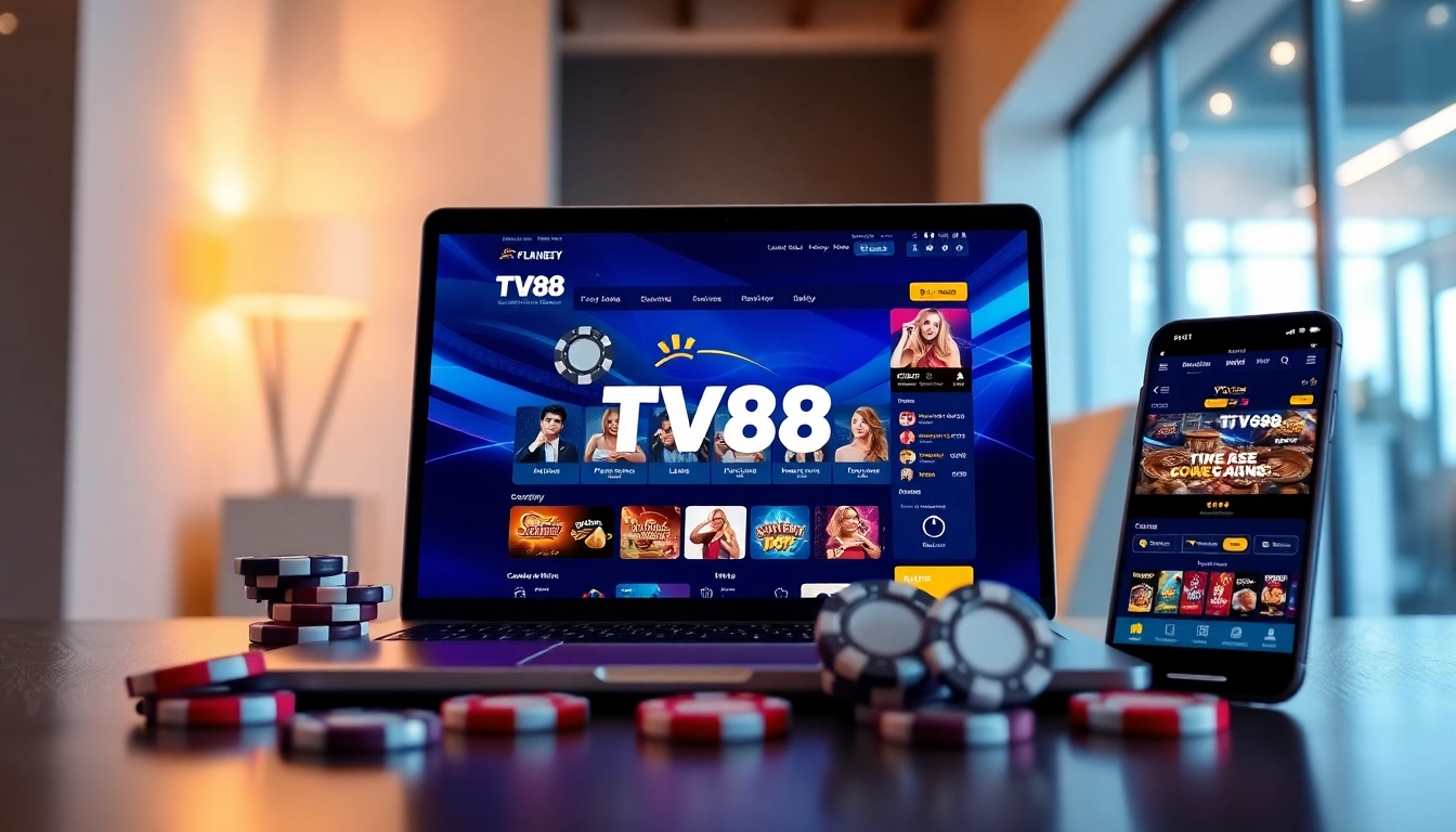 TV88's secure online gambling platform, showcasing vibrant games and user-friendly interface.