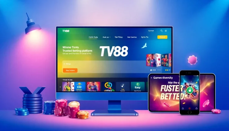 Experience the modern interface of TV88, a trusted online betting platform with diverse games.