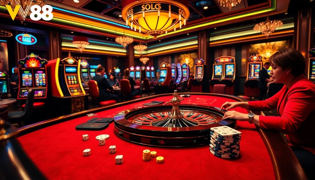 Engage with the exciting VN88 online casino featuring vibrant gaming elements and immersive gameplay.