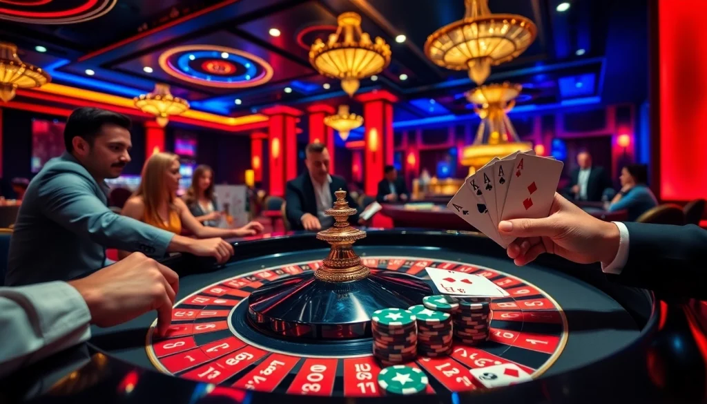 Engage in thrilling gameplay at Fun88 with luxurious roulette and vibrant casino atmosphere.