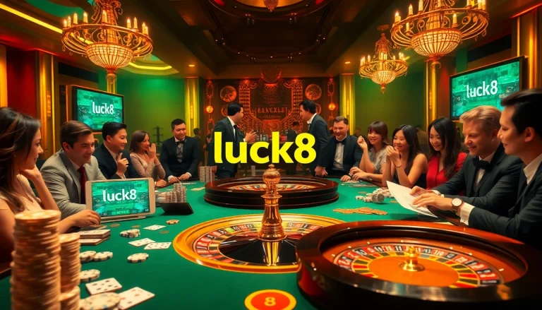 Experience the excitement of luck8 at a casino table full of action.