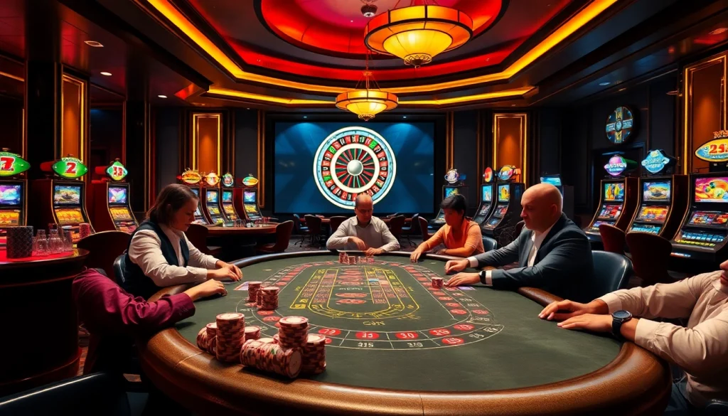 Go8 elevates the excitement of high-stakes poker with players and vibrant casino elements.