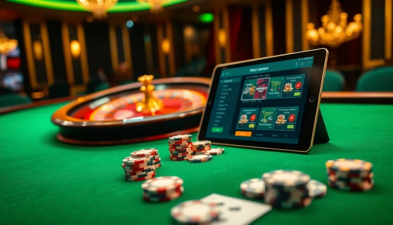 Experience thrilling gaming at TG88 casino with vibrant tables and roulette wheels.
