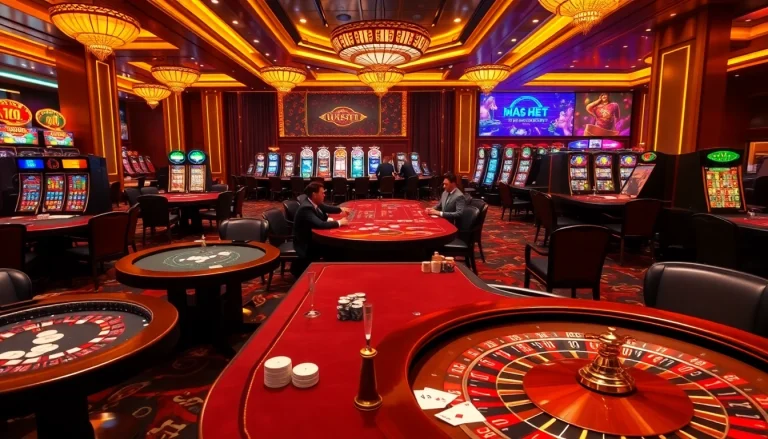 Experience the excitement at trang chủ mg188 with vibrant casino tables and dynamic slot machines.