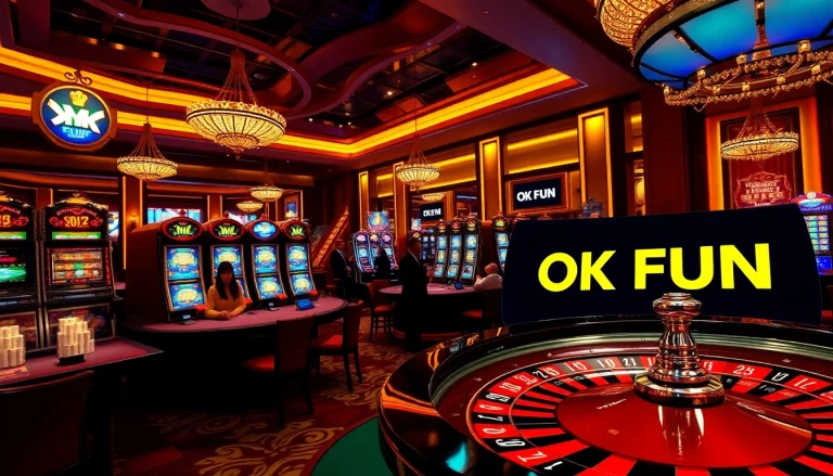 Experience the vibrant energy of OK FUN casino with thrilling games and betting excitement.