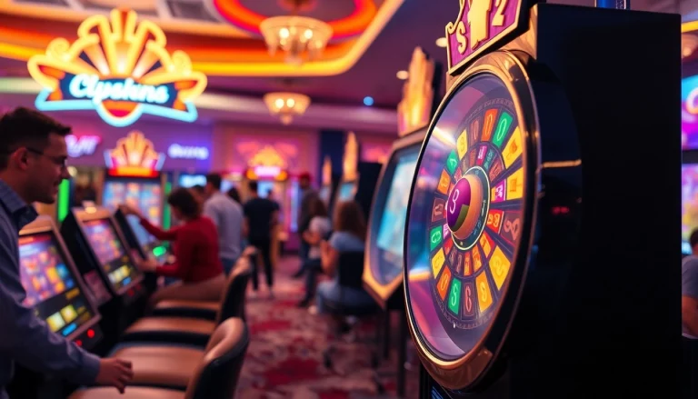 Experience the thrill of doaslot machines in a lively casino environment filled with excitement and joy.