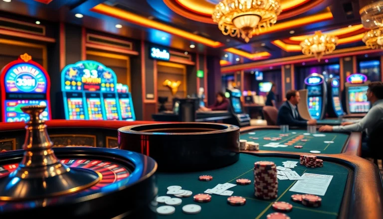 Exciting gamblers enjoy the game 33win at a luxurious online casino setting.