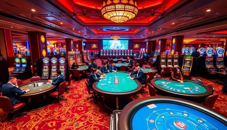 Experience the thrill of 789win with vibrant casino tables, chips, and players in action.