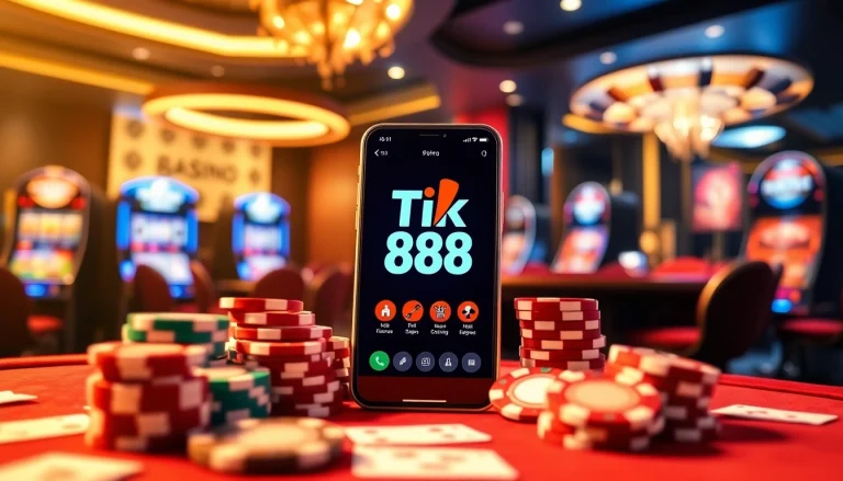 Trải nghiệm lối chơi đầy kịch tính trên ứng dụng tik 88 được bao quanh bởi các yếu tố sòng bạc sống động.