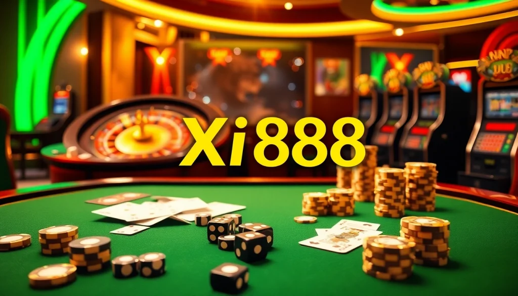 Engaging players with app xin88 in a luxurious online casino environment featuring vibrant gaming elements.