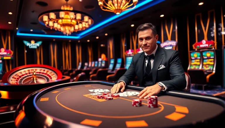 Players engaging in thrilling games of chance at 13Win's luxurious online casino, showcasing excitement.