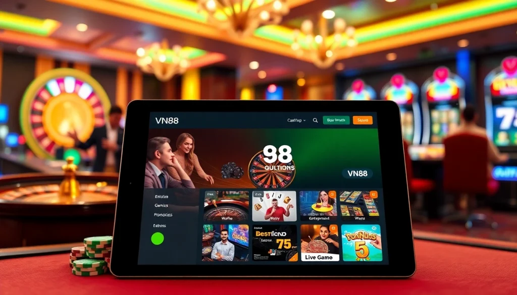 Experience thrilling VN88 online betting with vibrant casino elements and engaging gameplay.