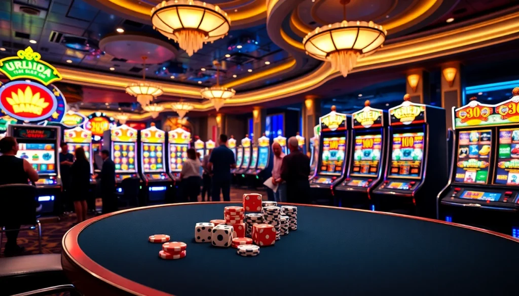 Exciting gameplay at the game 888new slot machines in a luxurious casino.