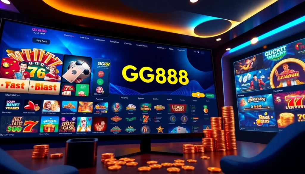 Experience the exciting world of GG888 online casino with vibrant game graphics.