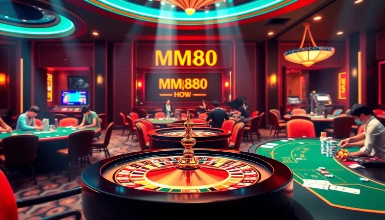 Experience the thrill of MM88 HOW with dynamic gameplay at a vibrant casino table.
