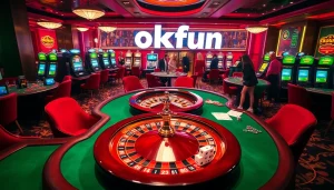 Experience the thrill of gaming at okfun casino with dazzling tables and vibrant slot machines.