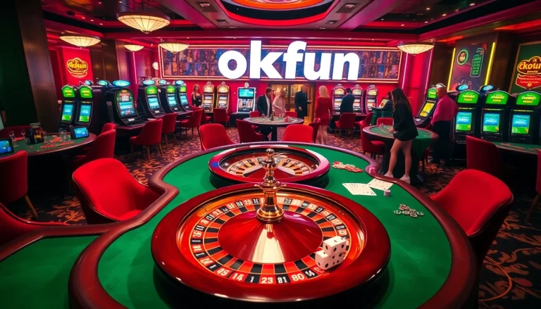 Experience the thrill of gaming at okfun casino with dazzling tables and vibrant slot machines.