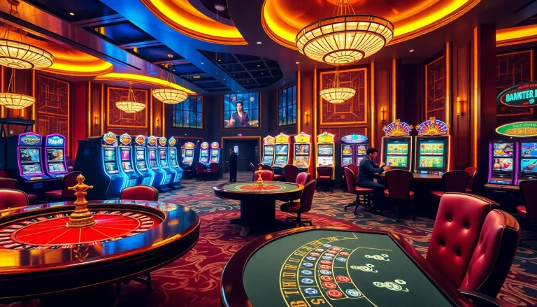 S8 players enjoying a dynamic casino experience with vibrant slot machines and engaging table games.