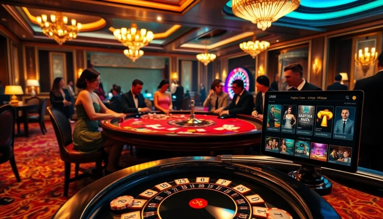Players engaged in high-stakes poker at https://urr88.com/ casino, showcasing vibrant gameplay and excitement.
