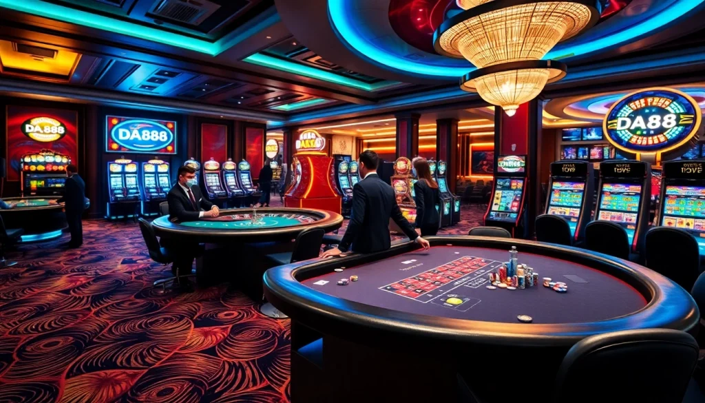 Betting big at DA88's luxurious casino tables filled with excitement and professional play.