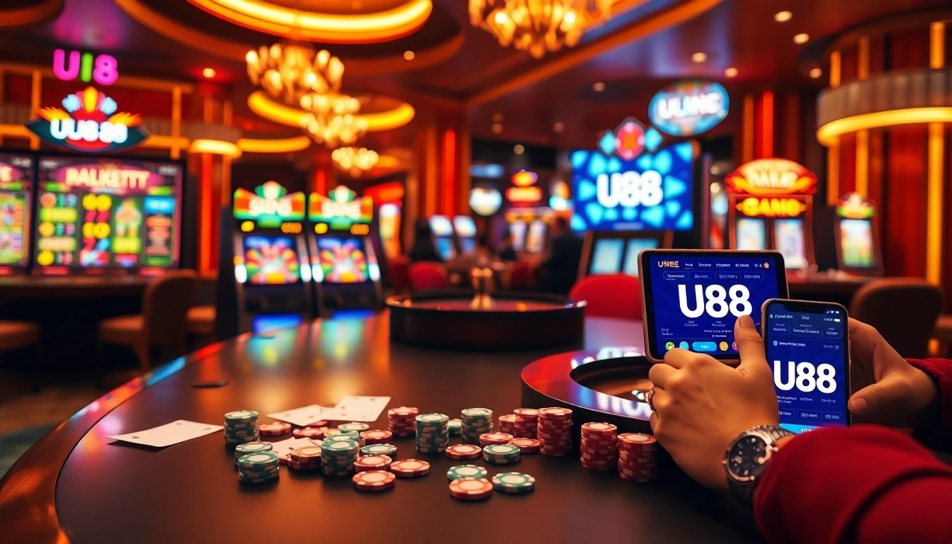 Engaging UU 88 online casino scene showcasing dynamic games and colorful visuals.