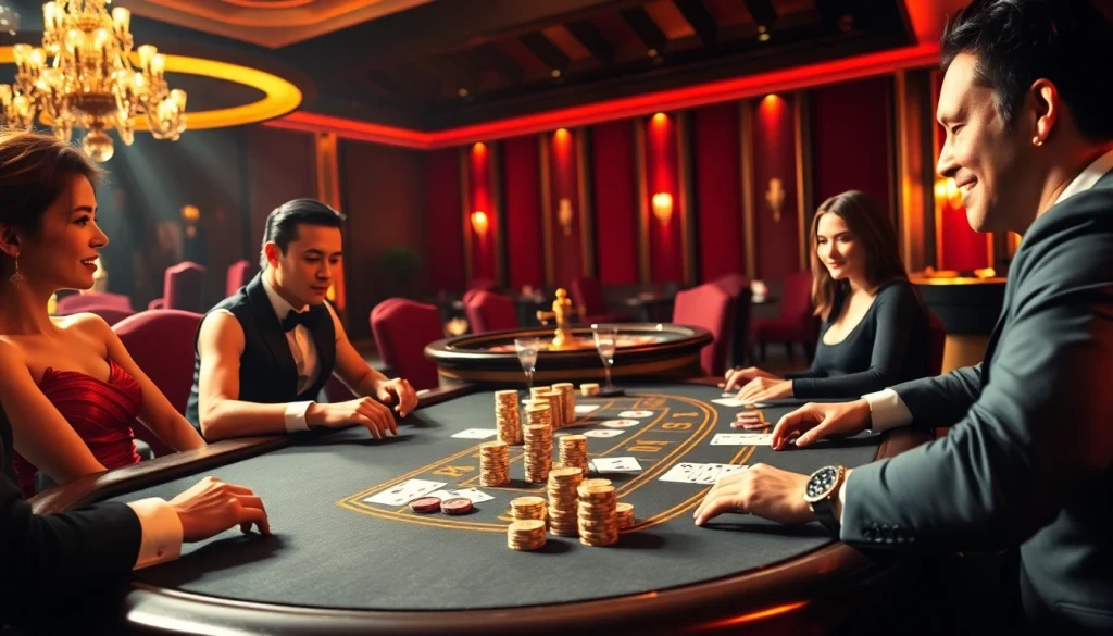 Exciting poker scene showcasing high-stakes play at https://f8beta2.support/ with luxurious atmosphere and vibrant energy.