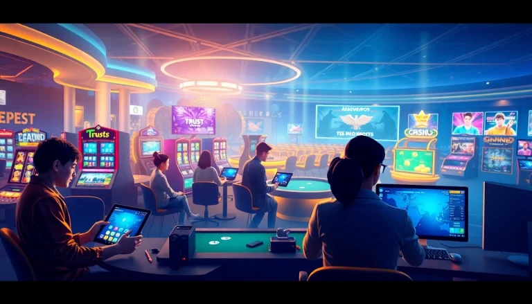 Okwin online gaming platform featuring vibrant players engaging in a virtual casino.