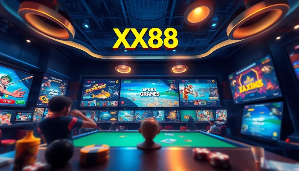Exciting online gaming experience at XX88.XYZ showcasing diverse games and vibrant atmosphere.