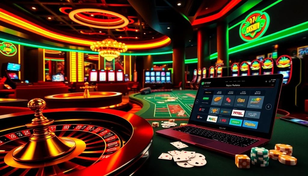 Experience the thrill of online gambling at 777VIP with vibrant casino visuals and immersive betting action.