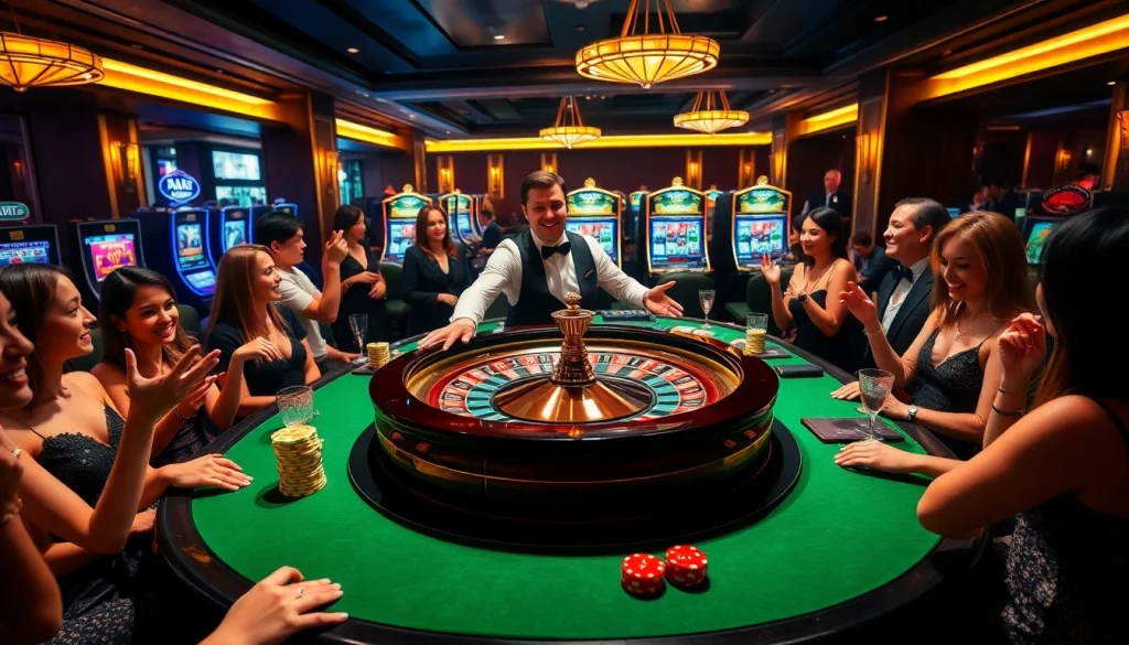Experience the excitement of winning at https://lc88comm.com/ with a vibrant roulette game scene.