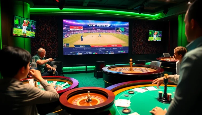Betting on cricket excitement at Crickex with vibrant casino elements and dynamic gaming activity.