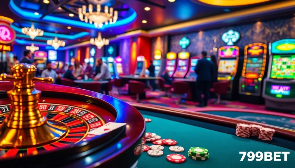 Players experiencing excitement at the 789BET casino with vibrant games and thrilling environments.