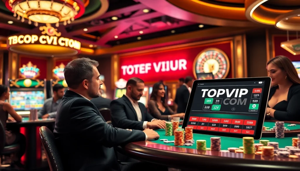 Experience the excitement of gambling at TOPVIP COM with vibrant slots, poker tables, and roulette.