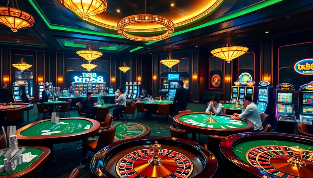 Experience the thrill of gambling at tk88 with vibrant casino games and luxurious settings.