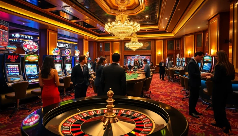 Experience the excitement at RAJABARONG casino with vibrant slot machines and thrilling roulette tables.