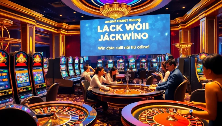 Experience the thrill of nổ hũ online in a luxurious casino setting filled with excitement.
