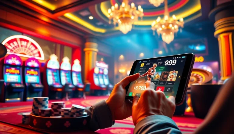 Vua99 online betting interface with engaging casino elements like poker chips and roulette.