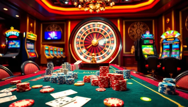 Experience excitement at https://m88zo.com/ with a vibrant casino scene featuring dynamic gambling elements.