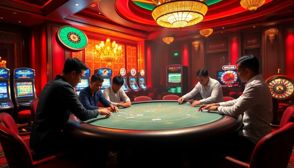 Experience thrilling gameplay at OKWIN VIP casino tables with vibrant action.