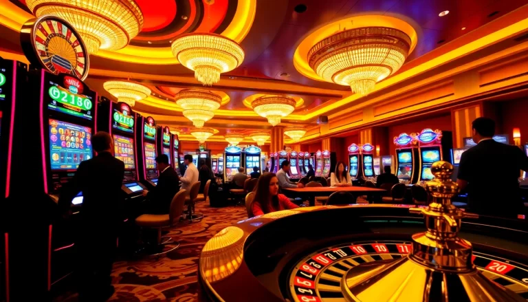 Experience the vibrant gaming atmosphere at JILI, showcasing immersive slot machines and dynamic tables.
