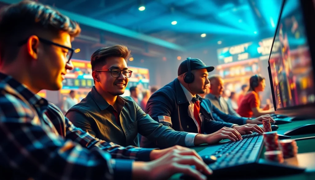 Hello88 gaming environment showcasing dynamic betting excitement with vibrant colors and sleek digital interfaces.