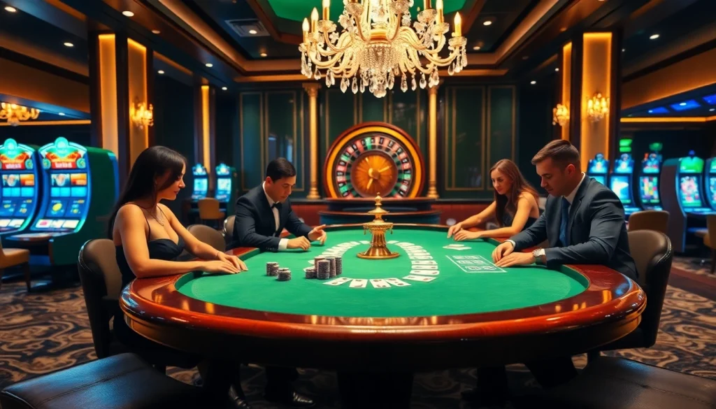 Gamble with high stakes at https://vb88.uk.net/ in a luxurious casino setting with poker action.