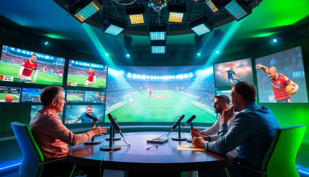 Watch Diema Sport online free in a lively sports studio capturing live matches and commentary.