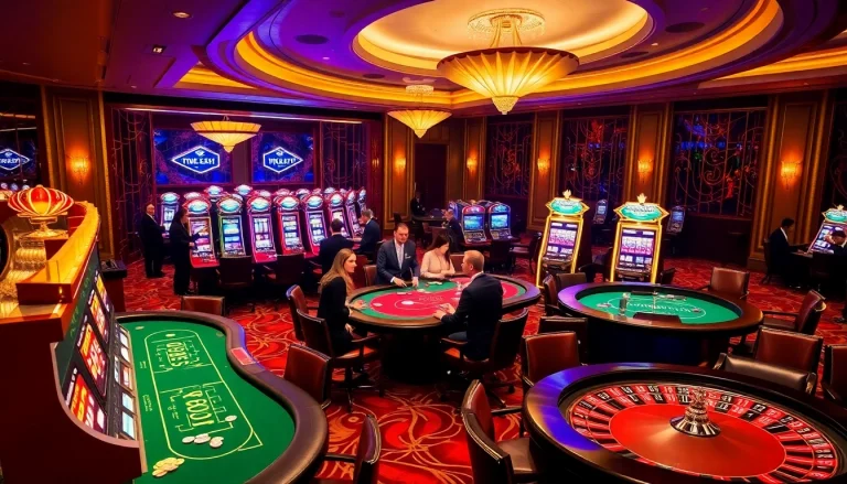 Engaging players winning at GG88 casino tables with vibrant poker chips and slot machines.