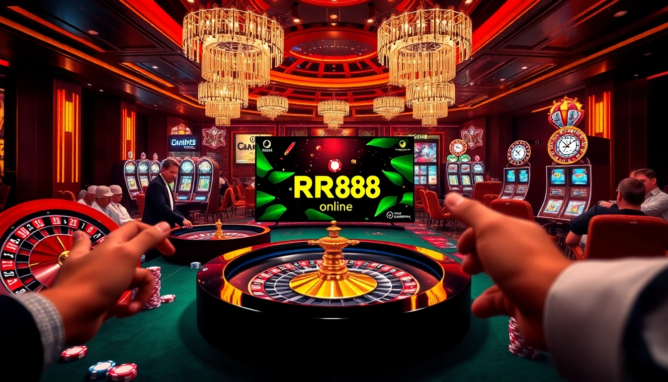 Experience thrilling gameplay at RR88 with vibrant casino elements and immersive gaming excitement.