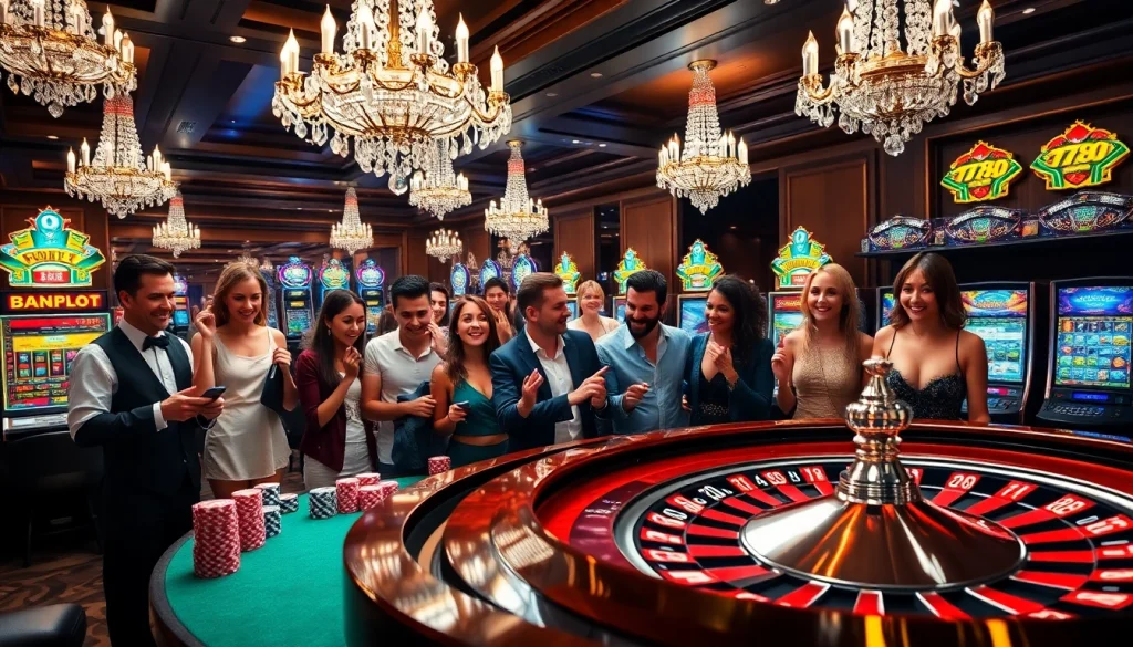 Experience thrilling gameplay at 789F with vibrant casino elements and engaging players.