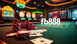 Experience thrilling gaming at fb88 with poker tables, vibrant slots, and roulette wheels.