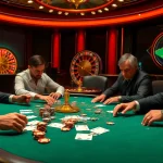 Experience the thrill of MB66 at a luxurious casino poker table with high-stakes action.