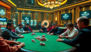 Experience the thrill of gambling at HITCLUB's luxurious casino tables and vibrant slot machines.